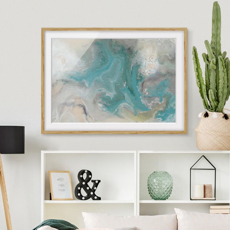 

Póster enmarcado - Tide With Flotsam I Dimensión LxA: 40cm x 55cm, Marco: Roble