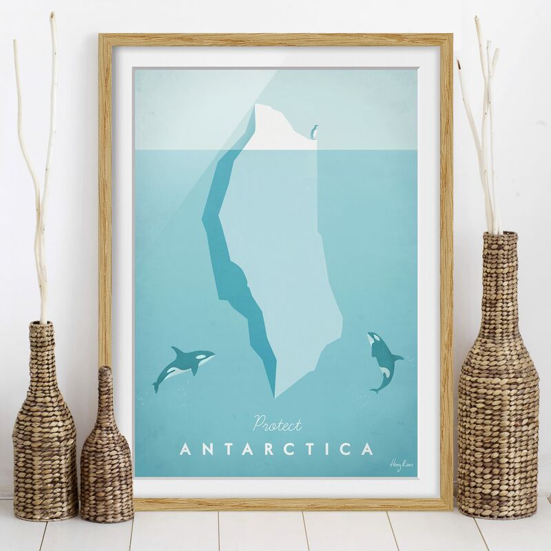 

Póster enmarcado - Poster di viaggio - Antartide Dimensión LxA: 70cm x 50cm, Marco: Roble