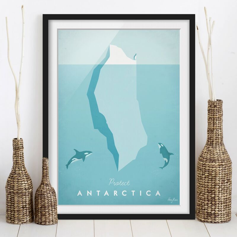 

Póster enmarcado - Poster di viaggio - Antartide Dimensión LxA: 70cm x 50cm, Marco: Negro