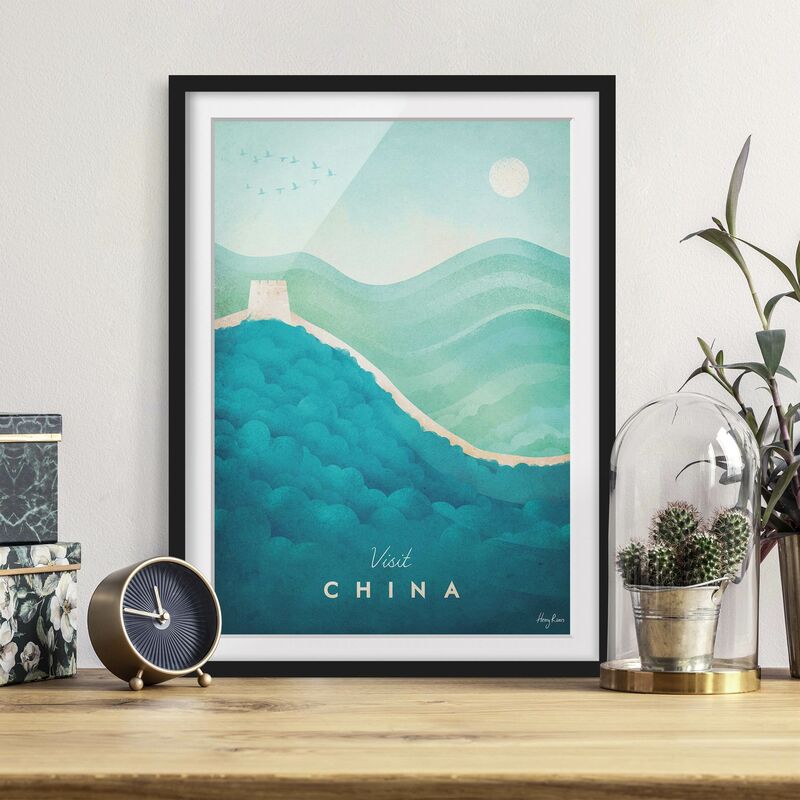 

Póster enmarcado - Poster di viaggio - Cina Dimensión LxA: 100cm x 70cm, Marco: Negro