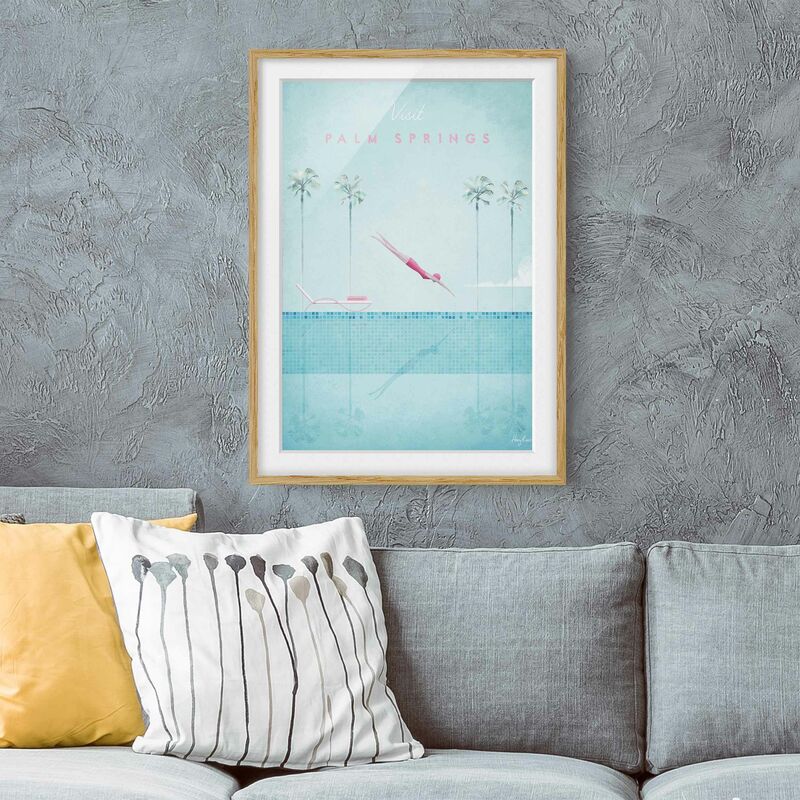 

Póster enmarcado - Poster Travel - Palm Springs Dimensión LxA: 40cm x 30cm, Marco: Roble