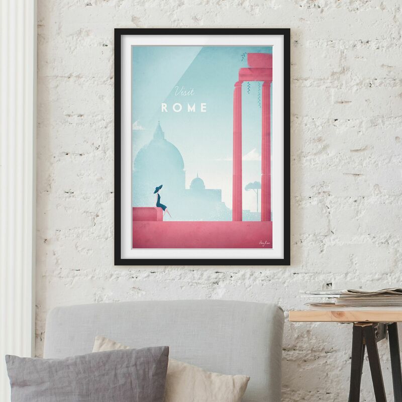 

Póster enmarcado - Poster Travel - Rome Dimensión LxA: 24cm x 18cm, Marco: Negro