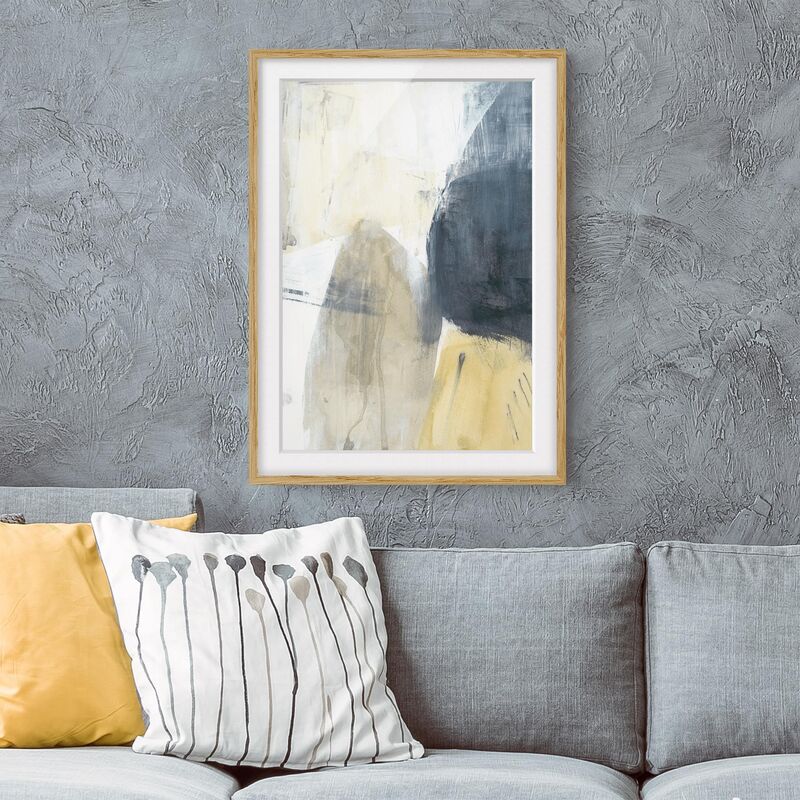 

Póster enmarcado - Triade Con Tiger Eye Ii Dimensión LxA: 100cm x 70cm, Marco: Roble