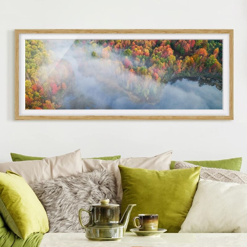 

Póster enmarcado - Veduta aerea - Sinfonia d'autunno Dimensión LxA: 20cm x 50cm, Marco: Roble