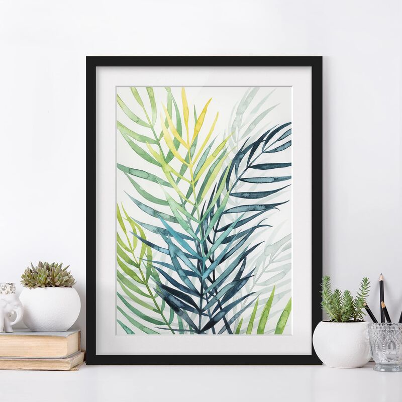 

Póster enmarcado - Vegetazione Tropicale - Palme Dimensión LxA: 70cm x 50cm, Marco: Negro