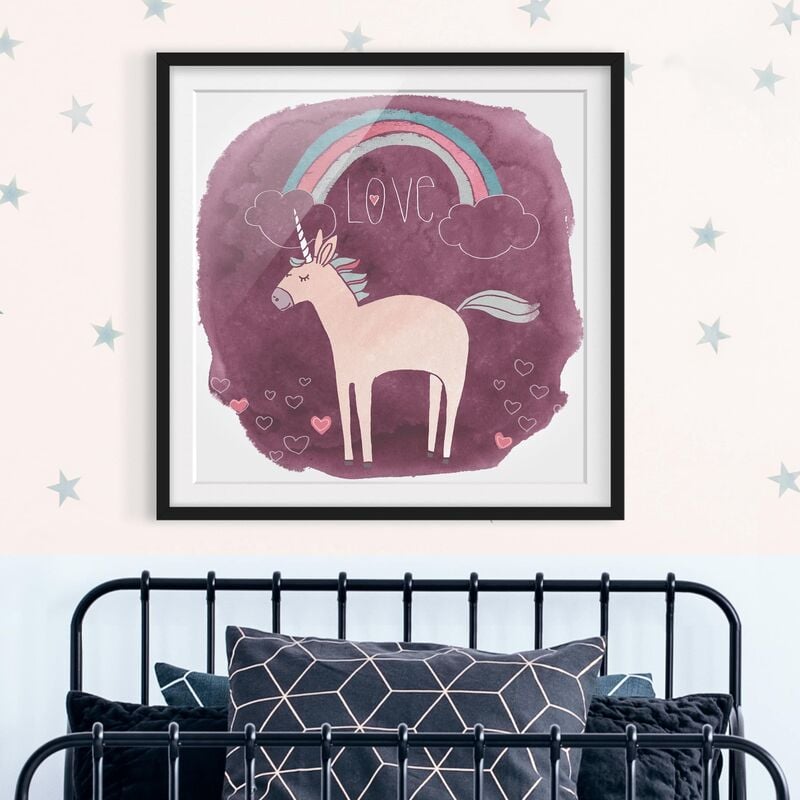 

Póster enmarcado - Unicorn Troop - Love Dimensión LxA: 20cm x 20cm, Marco: Negro