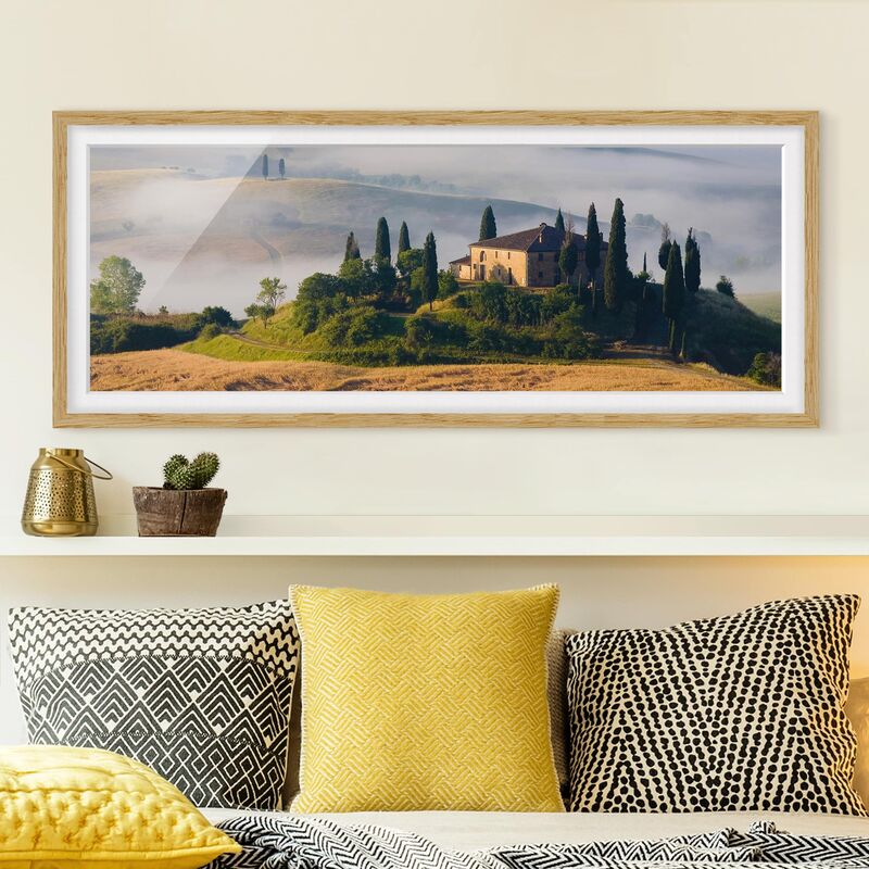 

Póster enmarcado - Vendita In Toscana Dimensión LxA: 30cm x 75cm, Marco: Roble
