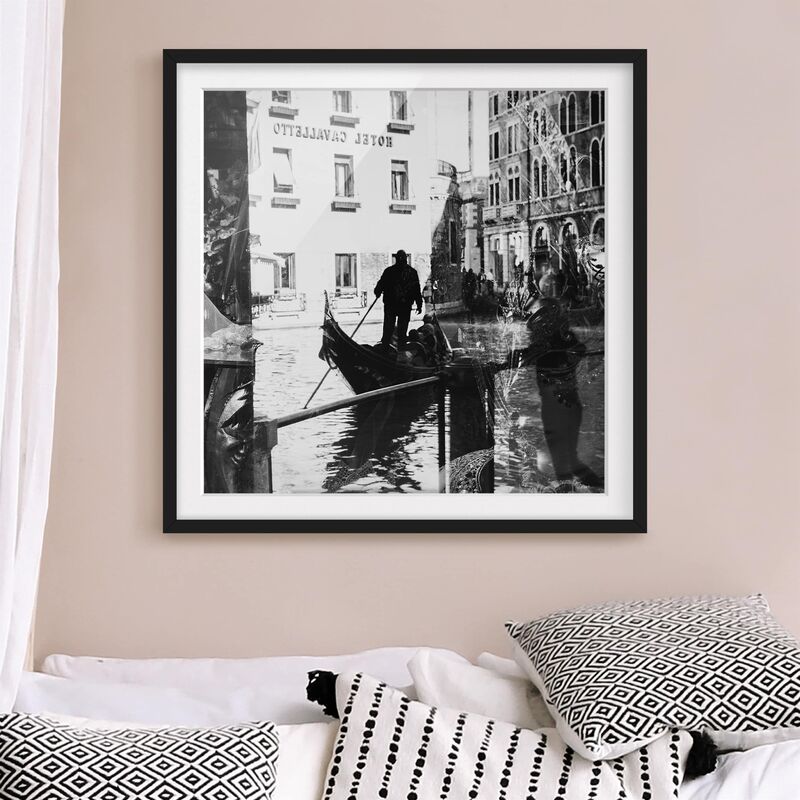 

Póster enmarcado - Venice Reflections Dimensión LxA: 20cm x 20cm, Marco: Negro