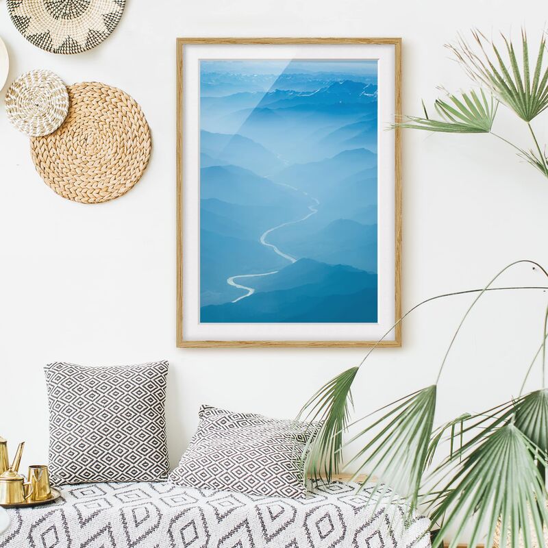 

Póster enmarcado - View Over The Himalayas Dimensión LxA: 40cm x 30cm, Marco: Roble