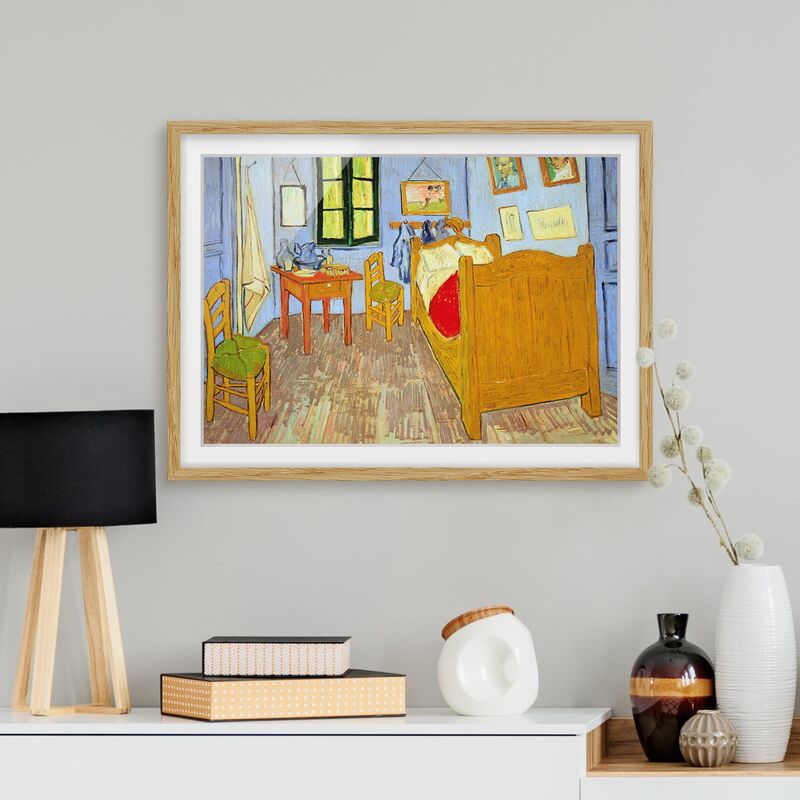 

Póster enmarcado - Vincent Van Gogh - Bedroom In Arles Dimensión LxA: 30cm x 40cm, Marco: Roble