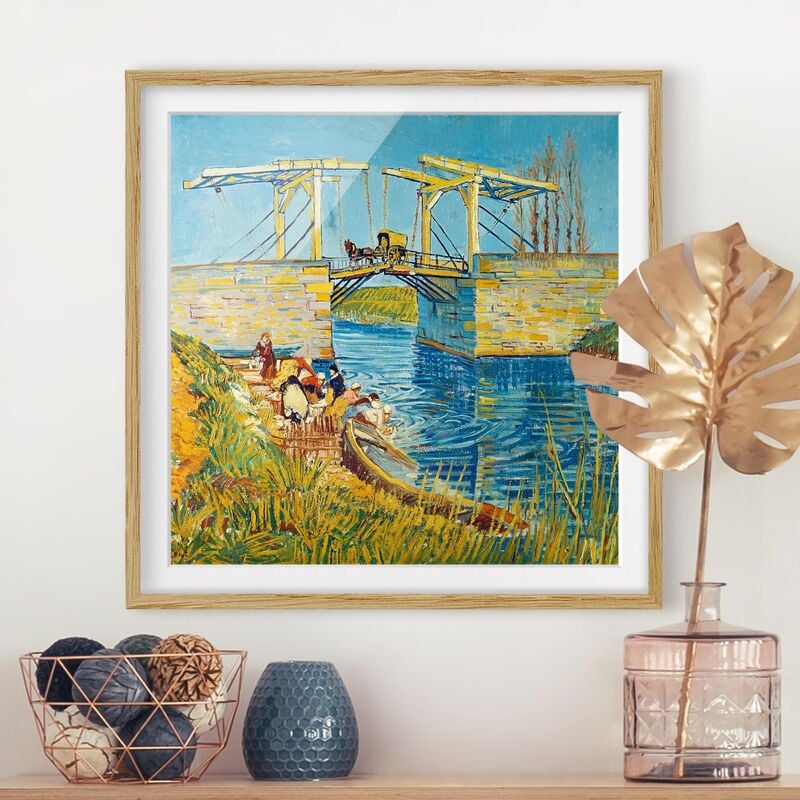 

Póster enmarcado - Vincent Van Gogh - Drawbridge In Arles Dimensión LxA: 50cm x 50cm, Marco: Roble