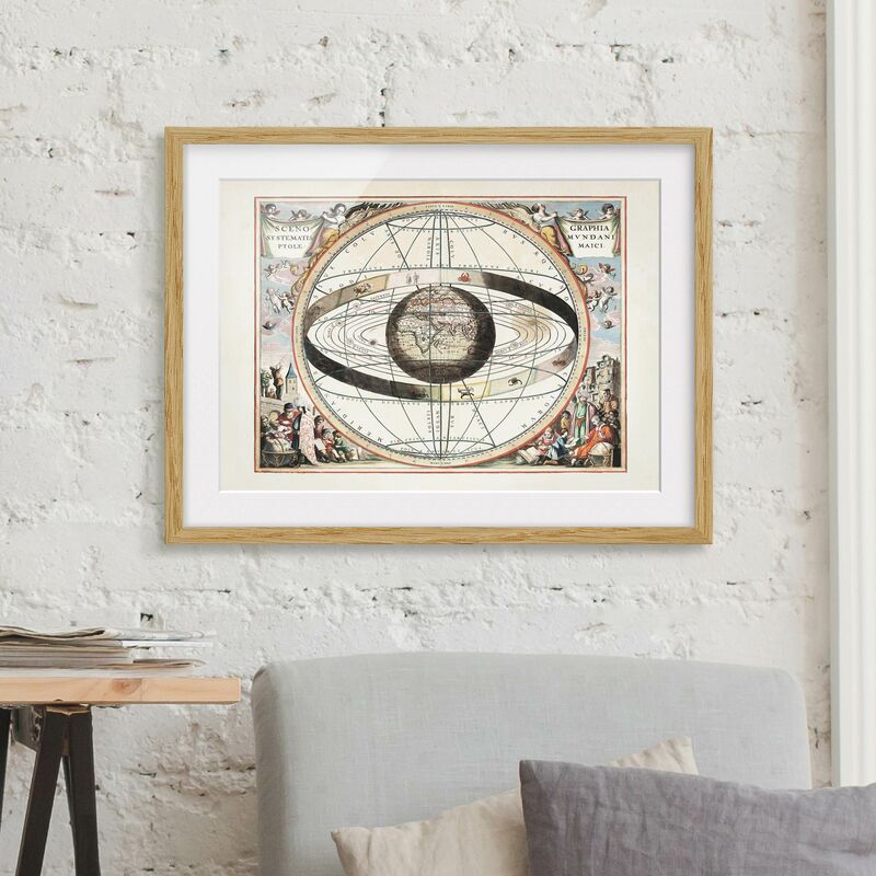 

Póster enmarcado - D'antiquariato Stella Atlas Dimensión LxA: 50cm x 70cm, Marco: Roble
