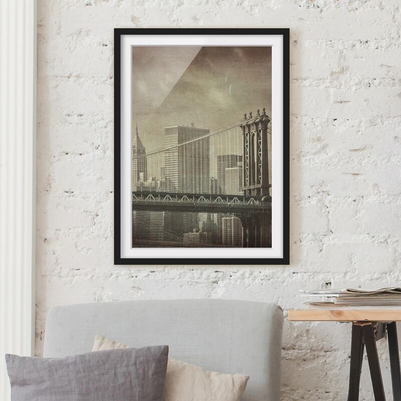 

Póster enmarcado - Vintage New York Dimensión LxA: 40cm x 30cm, Marco: Negro