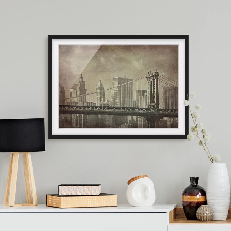 

Póster enmarcado - Vintage New York Dimensión LxA: 50cm x 70cm, Marco: Negro