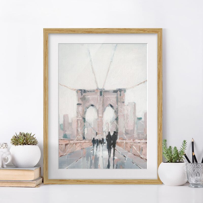 

Póster enmarcado - Io Cammino Al Mattino Dimensión LxA: 70cm x 50cm, Marco: Roble