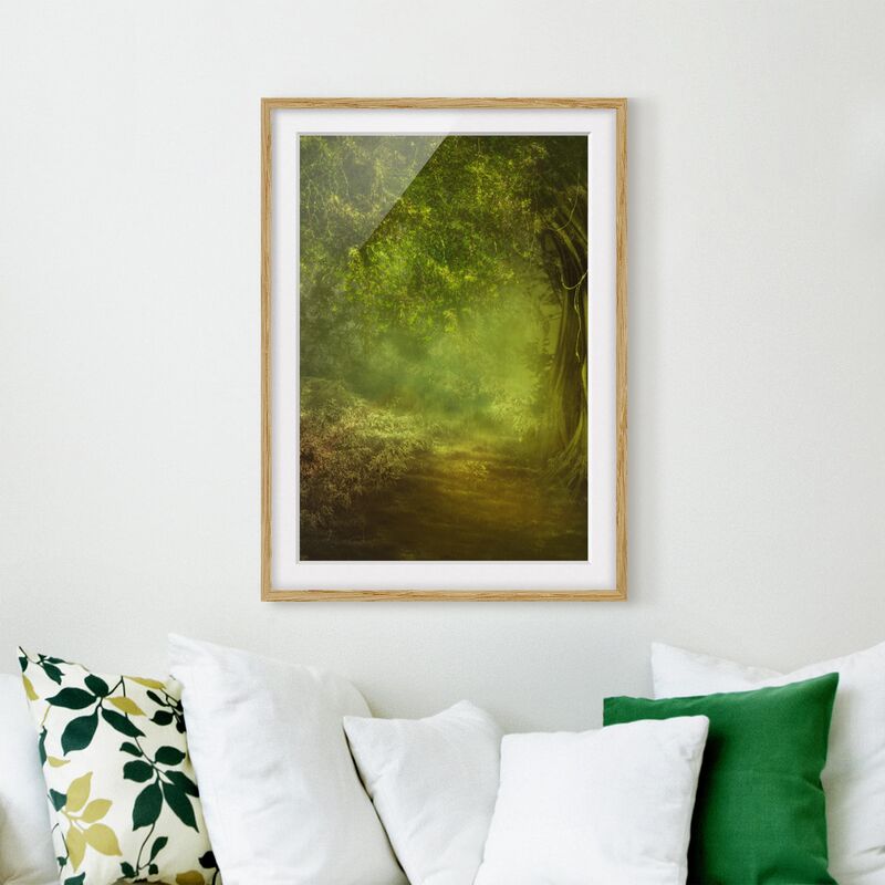 

Póster enmarcado - Walk In The Woods Dimensión LxA: 70cm x 50cm, Marco: Roble