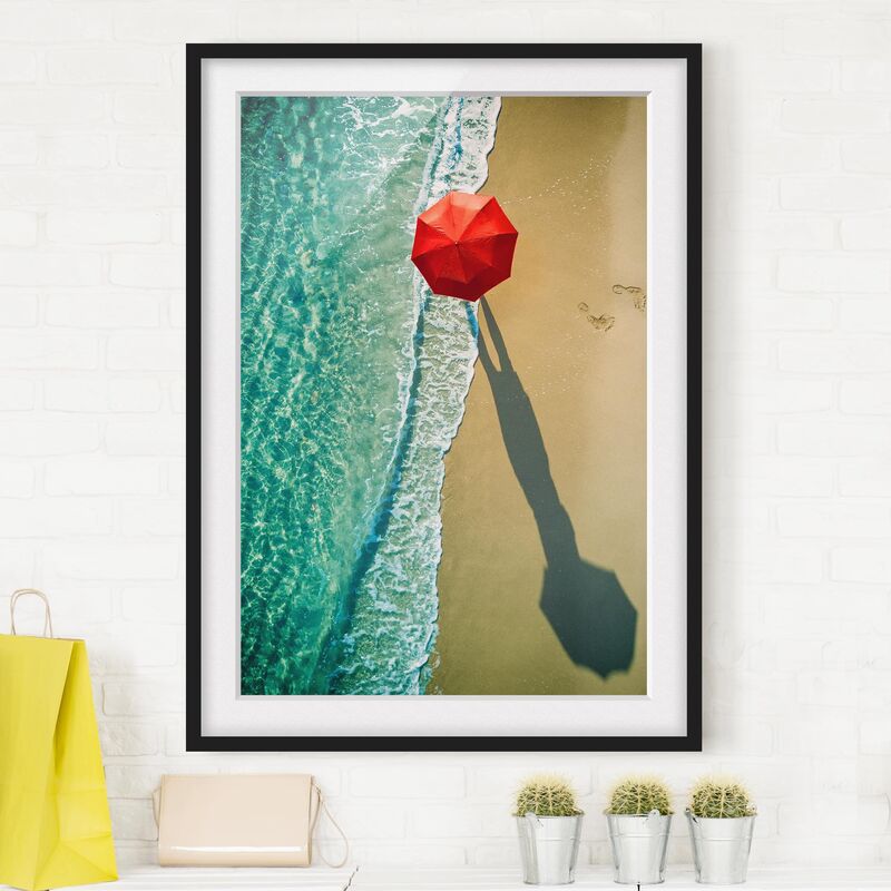 

Póster enmarcado - Walk On The Beach Dimensión LxA: 55cm x 40cm, Marco: Negro