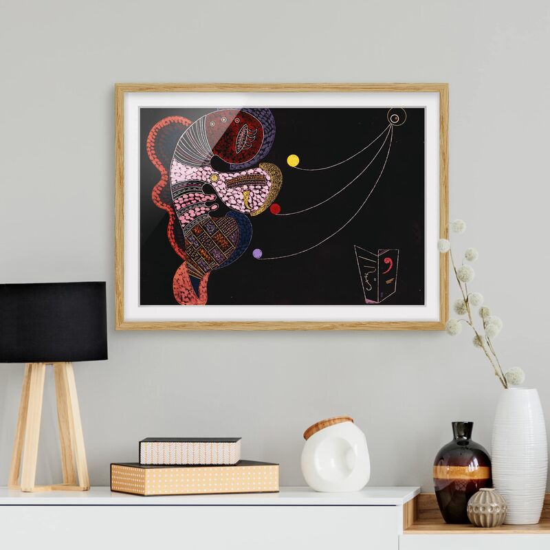 

Póster enmarcado - Wassily Kandinsky - Big And Tiny Dimensión LxA: 70cm x 100cm, Marco: Roble