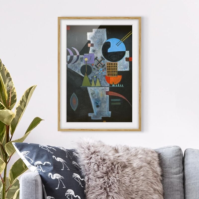 

Póster enmarcado - Wassily Kandinsky - Cross Shape Dimensión LxA: 70cm x 50cm, Marco: Roble