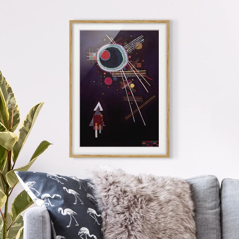 

Póster enmarcado - Wassily Kandinsky - Ray Lines Dimensión LxA: 24cm x 18cm, Marco: Roble