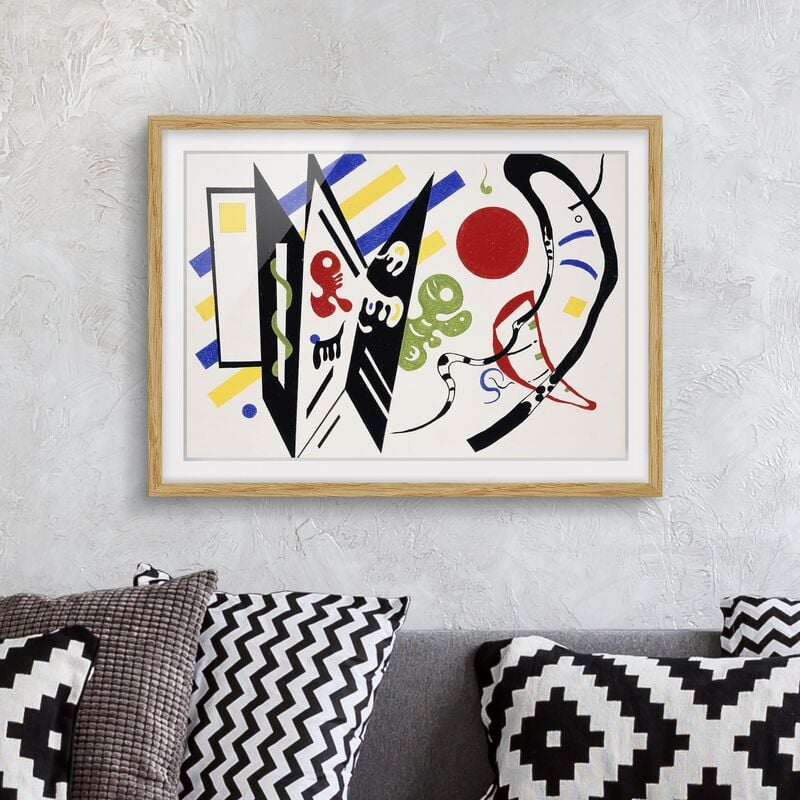 

Póster enmarcado - Wassily Kandinsky - Reciproque Dimensión LxA: 40cm x 55cm, Marco: Roble