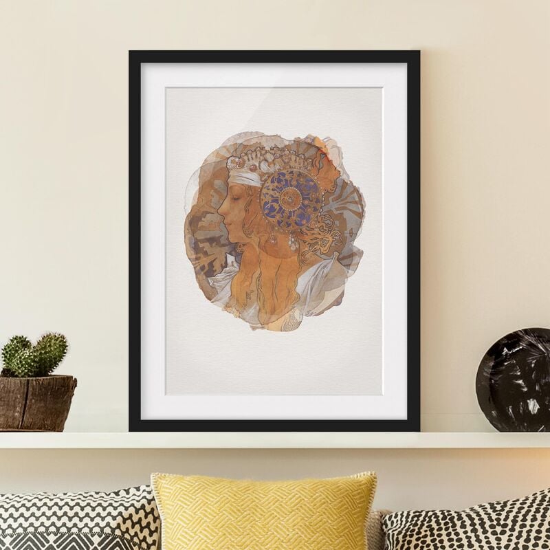 

Póster enmarcado - Acquerello - Loren Dimensión LxA: 55cm x 40cm, Marco: Negro