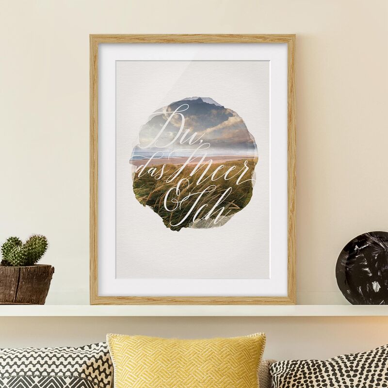 

Póster enmarcado - Acquerelli - Si, The Sea & I Dimensión LxA: 55cm x 40cm, Marco: Roble