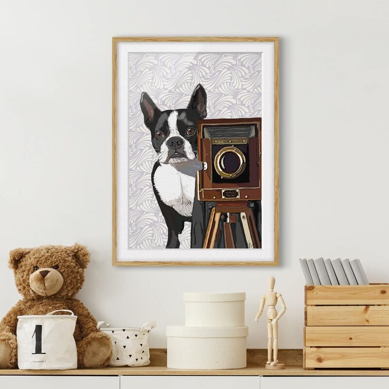 

Póster enmarcado - Wildlife Photographer Terrier Dimensión LxA: 70cm x 50cm, Marco: Roble