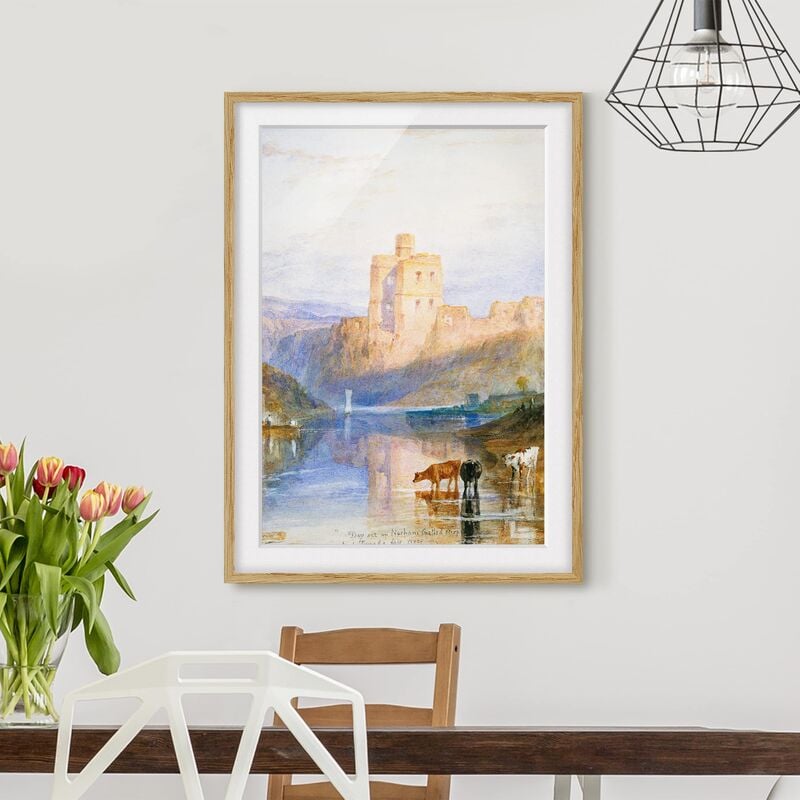 

Póster enmarcado - William Turner - Norham Castle Dimensión LxA: 55cm x 40cm, Marco: Roble