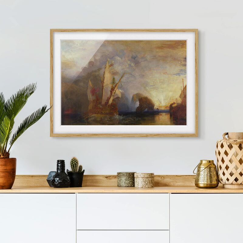 

Póster enmarcado - William Turner - Odysseus Dimensión LxA: 18cm x 24cm, Marco: Roble