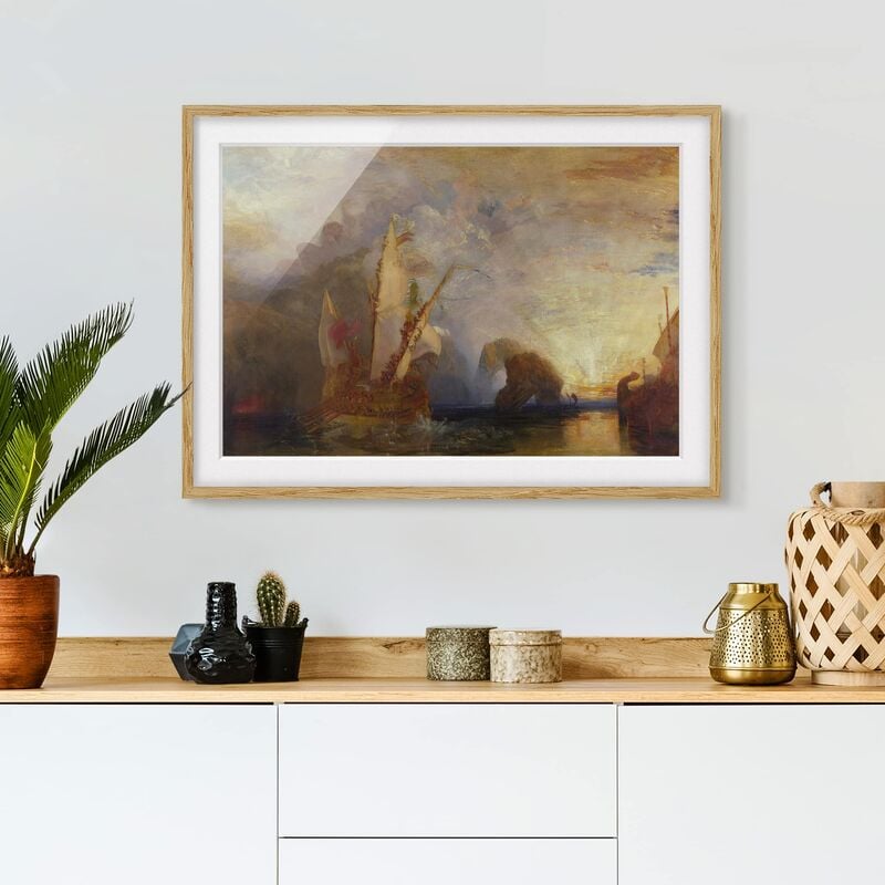 

Póster enmarcado - William Turner - Odysseus Dimensión LxA: 30cm x 40cm, Marco: Roble