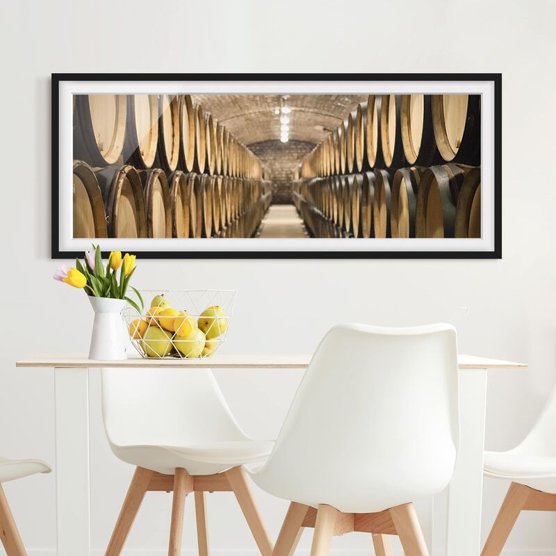 

Póster enmarcado - Cantina Dimensión LxA: 50cm x 130cm, Marco: Negro