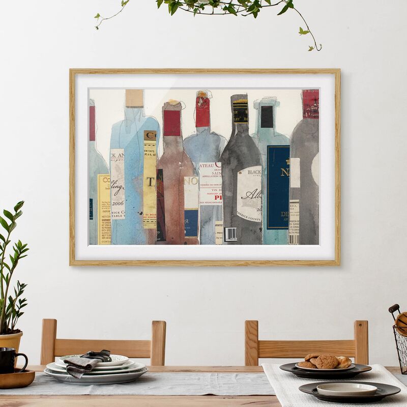 

Póster enmarcado - Wine & Spirits II Dimensión LxA: 70cm x 100cm, Marco: Roble