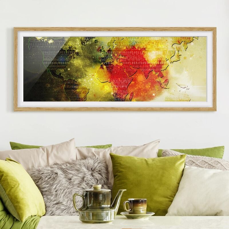 

Póster enmarcado - Worldcode Dimensión LxA: 50cm x 130cm, Marco: Roble