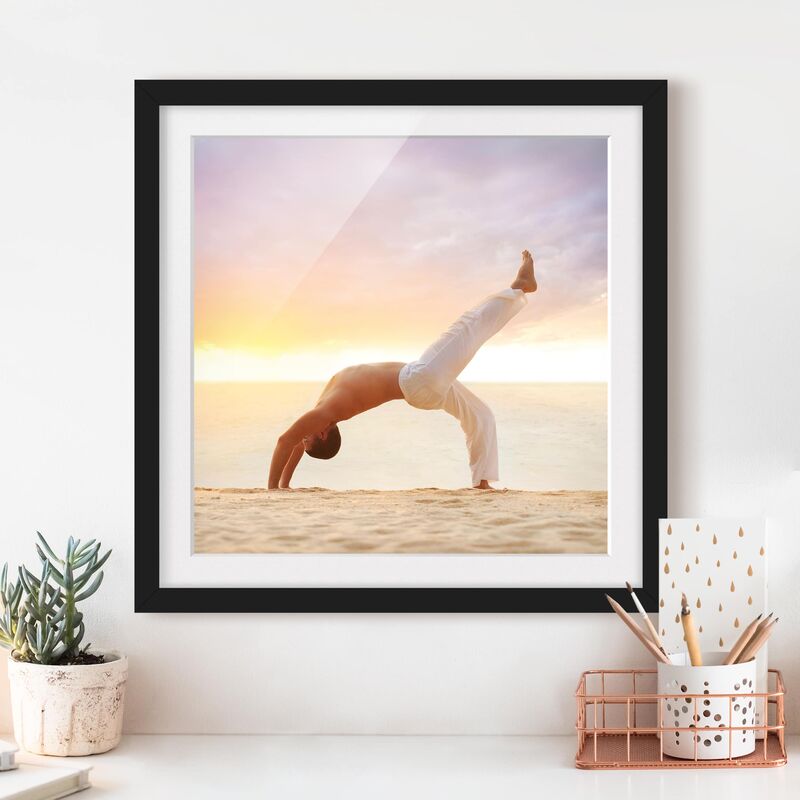

Póster enmarcado - Yoga In The Morning Dimensión LxA: 70cm x 70cm, Marco: Negro