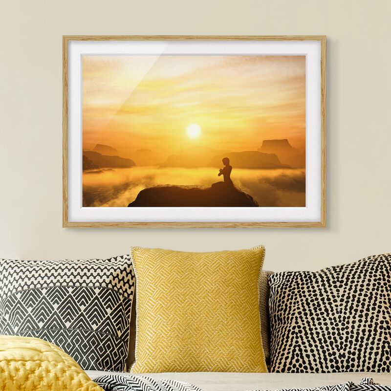

Póster enmarcado - Yoga Meditation Dimensión LxA: 40cm x 55cm, Marco: Roble