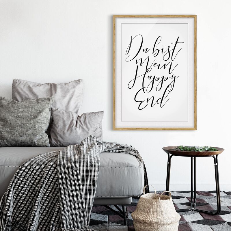

Póster enmarcado - You Are My Happy Ending Dimensión LxA: 70cm x 50cm, Marco: Roble