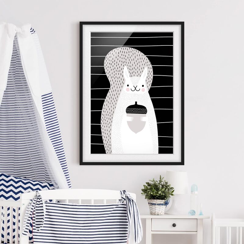 

Póster enmarcado - Zoo Con I Modelli - Scoiattolo Dimensión LxA: 24cm x 18cm, Marco: Negro