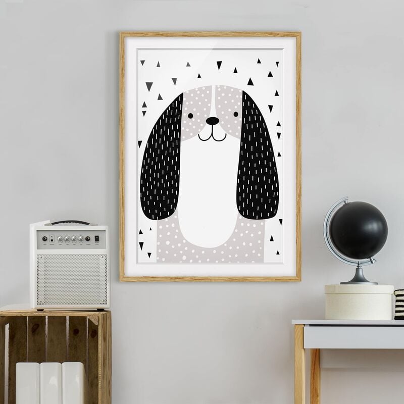 

Póster enmarcado - Zoo Con I Modelli - Cane Dimensión LxA: 70cm x 50cm, Marco: Roble