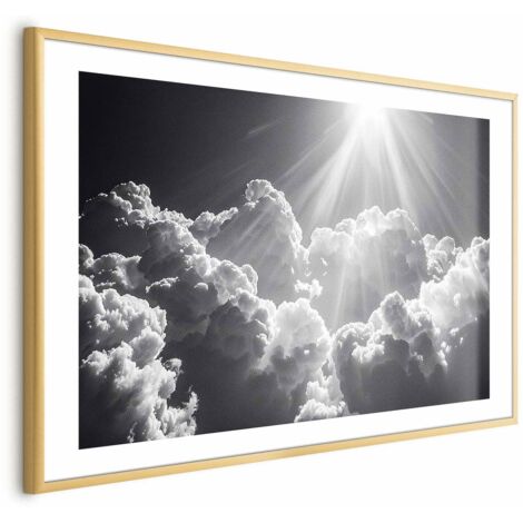 Póster - Esperanza en las nubes: Rayos de sol inspiradores - Despierta emociones