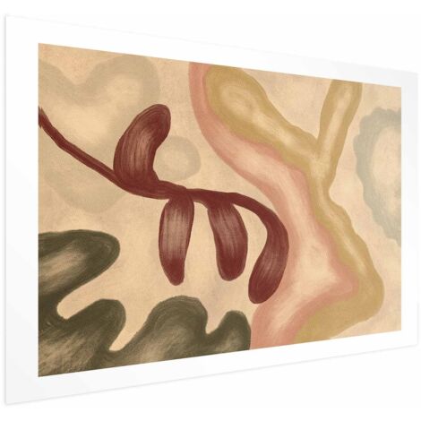 Poster - Forme colorate - figure con effetto calce consumata
