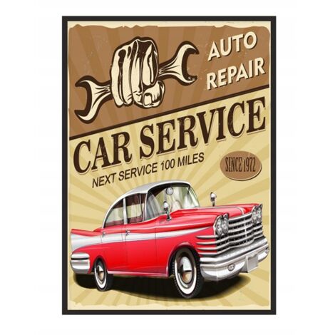 POSTER FOTOGRAFICO IN CORNICE 53x73 cm Garage Car P1860