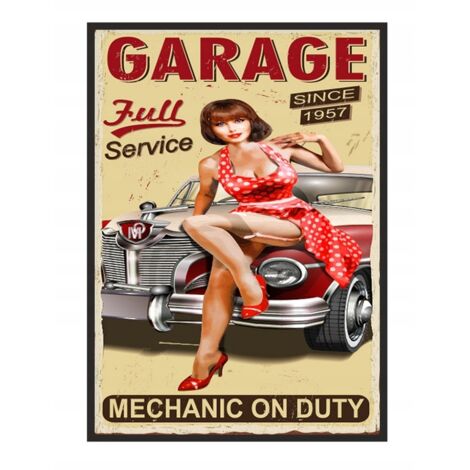 POSTER FOTOGRAFICO IN CORNICE 53x73 cm Garage Pinup P1847