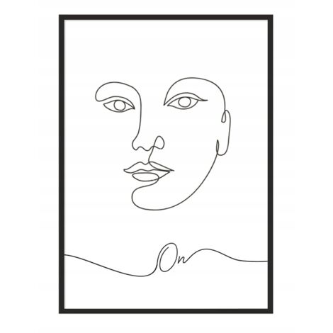 POSTER FOTOGRAFICO IN CORNICE 53x73 cm Line art su P741