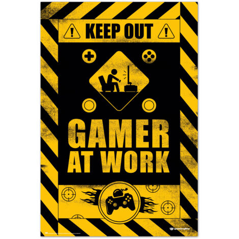 Poster gameration gamer at work