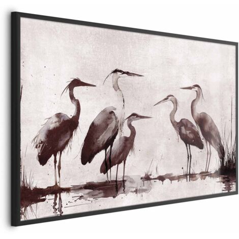 Póster - Garzas pintadas con tinta