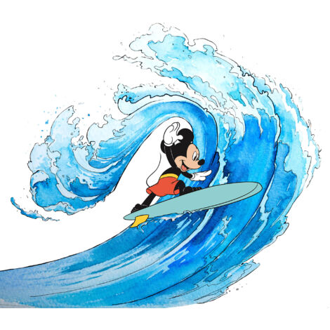 Poster géant intissé Mickey Surfing - 300 x 280 cm