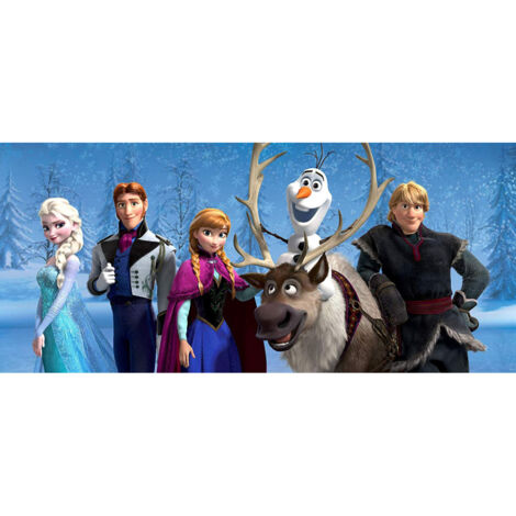 Poster géant La Reine des Neiges Disney Frozen intisse 202X90 CM - Multicolor