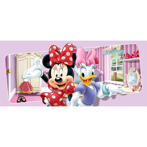 Poster géant Minnie & Daisy Disney intisse 202X90 CM - Multicolor