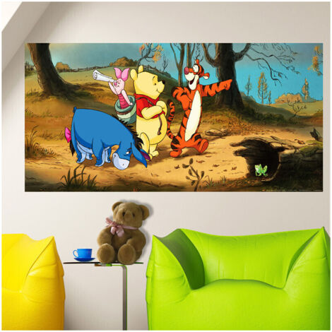 Poster géant Winnie l'Ourson aventure Disney intisse 202X90 CM